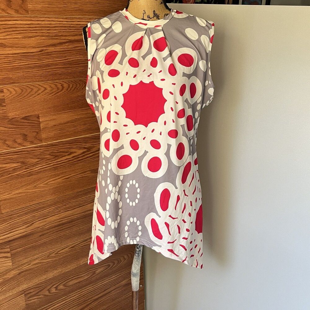Lily by Firmiana Tunic Dress Multicolor Sleeveless halter retro large mini L